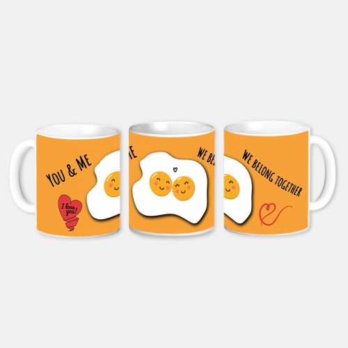 Brand Name You And Me Coffee Mug | Gifts For Girlfriend Boyfriend Husband Wife | Ceramic Mug 350 Ml | Valentine Day Gift